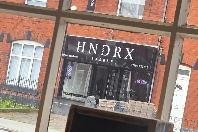The HNDRX Barbers shopfront on Dumers Lane